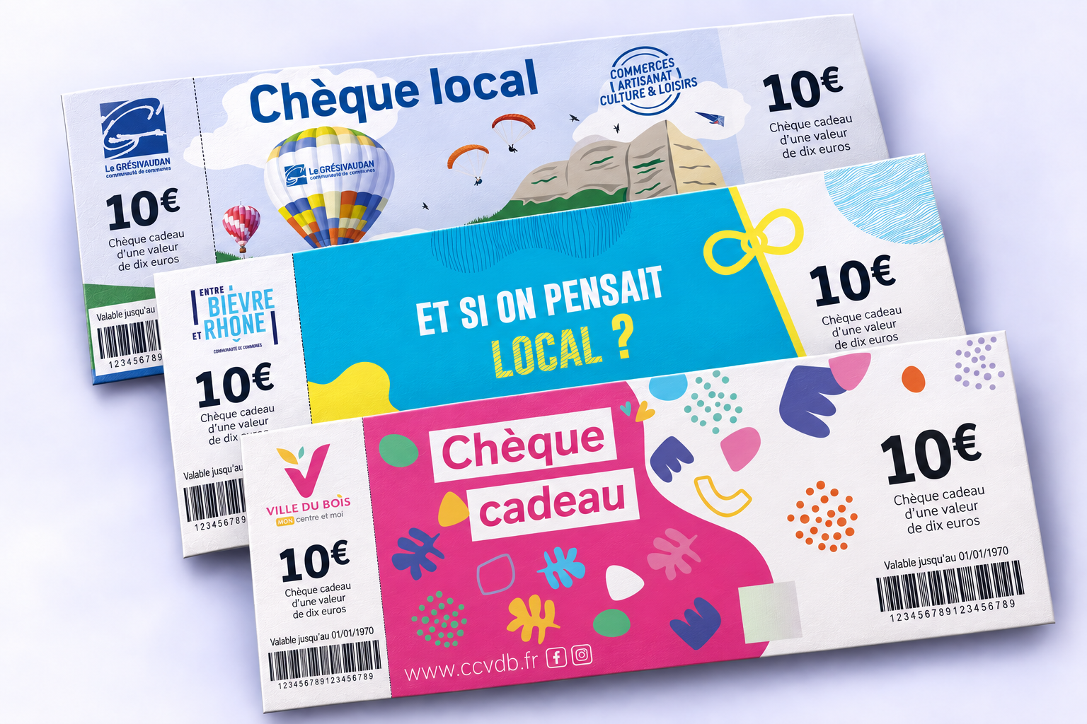 Présentation de chèques cadeaux locaux KadoEnjoy